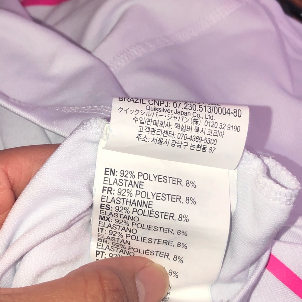 NWOT Roxy White and Pink Swim Rash Guard - Picture 6 of 7